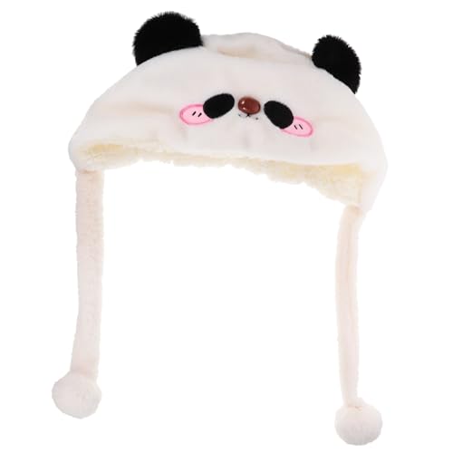 MUCKLILY Plüschmütze Weiche Beanie-mütze Mit Tiermotiv Winter-kopfbedeckung Lustige Tierhüte Kostüm-hut-requisite Lustiger Warme -kopfbedeckung Kostüm Kopfbedeckung Kind Panda Wollmütze von MUCKLILY