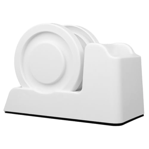 MUCKLILY Praktischer Klebebandspender mit Glatten Kanten Desktop Tape Cutter für Haushalt und Büro Vielseitiger Aufkleberhalter für Milchtee shops Weißer Stabiler Tape Dispenser MUCKLILY Praktischer Klebebandspender mit Glatten Kanten Desktop Tape Cutter für Haushalt und Büro Vielseitiger Aufkleberhalter für Milchtee shops Weißer Stabiler Tape Dispenser von MUCKLILY