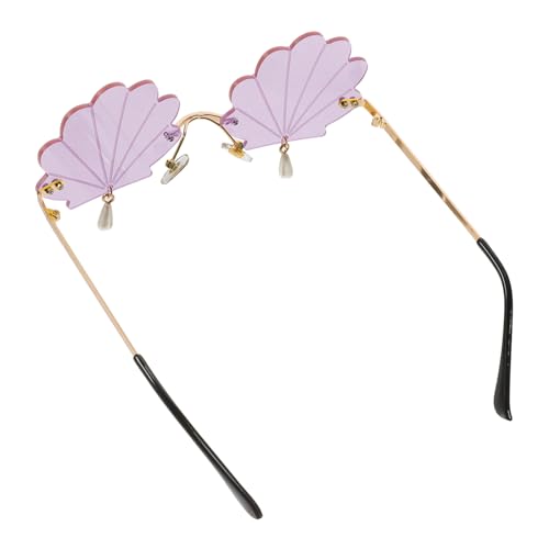 MUCKLILY Randlose Sonnenbrille Muschelform Lustige Kreative Sonnenbrille für Partys für Erwachsene Leicht Verschiedene Anlässe MUCKLILY Randlose Sonnenbrille Muschelform Lustige Kreative Sonnenbrille für Partys für Erwachsene Leicht Verschiedene Anlässe von MUCKLILY