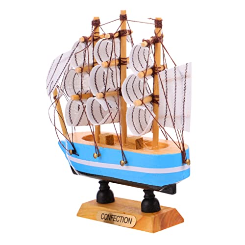 MUCKLILY Segelkuchendekoration Kuchenschmuck Kuchenverzierung Schreibtischtopper Kuchen verzieren Desktop - nautisch Schiff Thema holz segelboot Home Ornament Zufällige Farbe von MUCKLILY