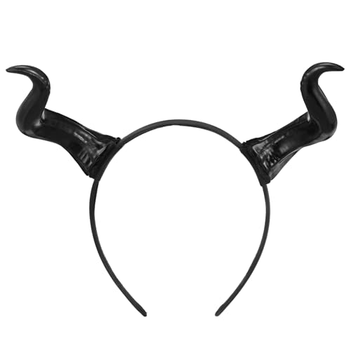MUCKLILY Teufelshörner Haarreif Halloween Cosplay Stirnband mit Nahtlosem Design Leichter Komfort für Party Karneval Kostüm Performance Zubehör Schwarz MUCKLILY Teufelshörner Haarreif Halloween Cosplay Stirnband mit Nahtlosem Design Leichter Komfort für Party Karneval Kostüm Performance Zubehör Schwarz von MUCKLILY