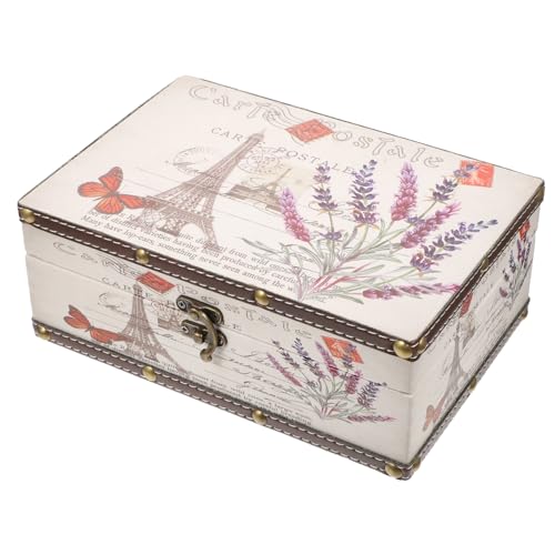 MUCKLILY Vintage Holzbox mit Lavendel turm Motiv Kleine Dekorative Schmuckschatulle aus Langlebigem Holz als Aufbewahrungsbox und für Damen und Mädchen zu Besonderen Anlässen MUCKLILY Vintage Holzbox mit Lavendel turm Motiv Kleine Dekorative Schmuckschatulle aus Langlebigem Holz als Aufbewahrungsbox und für Damen und Mädchen zu Besonderen Anlässen von MUCKLILY