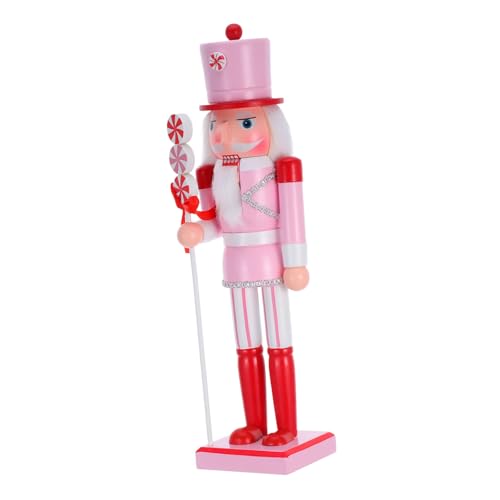 MUCKLILY Weihnachtlicher Holzfigur mit Lutscher Handgefertigte Dekoration im Süßen Rosa Zuckerstangen Design für Küchenregale Klassisches Festtagsornament MUCKLILY Weihnachtlicher Holzfigur mit Lutscher Handgefertigte Dekoration im Süßen Rosa Zuckerstangen Design für Küchenregale Klassisches Festtagsornament von MUCKLILY