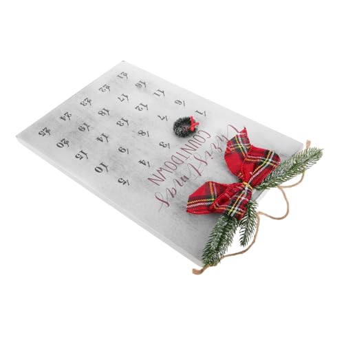 MUCKLILY Weihnachtlicher Wandkalender aus Holz Rustikaler Adventskalender mit Kranzdesign für Festliche Dekoration für Xmas Feiern und MUCKLILY Weihnachtlicher Wandkalender aus Holz Rustikaler Adventskalender mit Kranzdesign für Festliche Dekoration für Xmas Feiern und von MUCKLILY