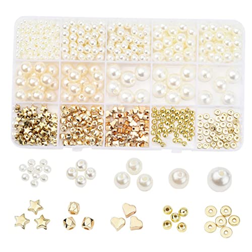 MUELODSIC 1 Karton DIY Perlen Set für Schmuckherstellung Spacer Perlen Hochwertigem Ccb für Armbänder und Kreative Bastelprojekte von MUELODSIC