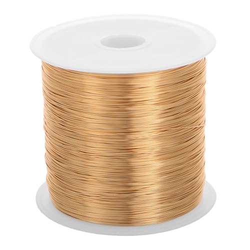 MUELODSIC 1 Rolle Haarnadel handgemachter Faden Schmuckdraht zum Basteln Schmuckzubehör Armband Draht anlaufbeständiger Draht Drahtwicklung Schmuckdraht zum Umwickeln Kupfer Golden MUELODSIC 1 Rolle Haarnadel handgemachter Faden Schmuckdraht zum Basteln Schmuckzubehör Armband Draht anlaufbeständiger Draht Drahtwicklung Schmuckdraht zum Umwickeln Kupfer Golden von MUELODSIC