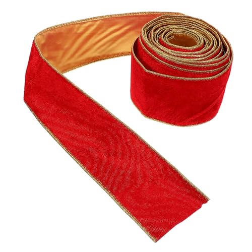 MUELODSIC 1 Rolle Rotes Samtband Vielseitiges Geschenkband für Weihnachten DIY Dekoration Verpackung und Kränze Schneidbares Leichtes und Modisches Zubehör für und Blumensträuße MUELODSIC 1 Rolle Rotes Samtband Vielseitiges Geschenkband für Weihnachten DIY Dekoration Verpackung und Kränze Schneidbares Leichtes und Modisches Zubehör für und Blumensträuße von MUELODSIC