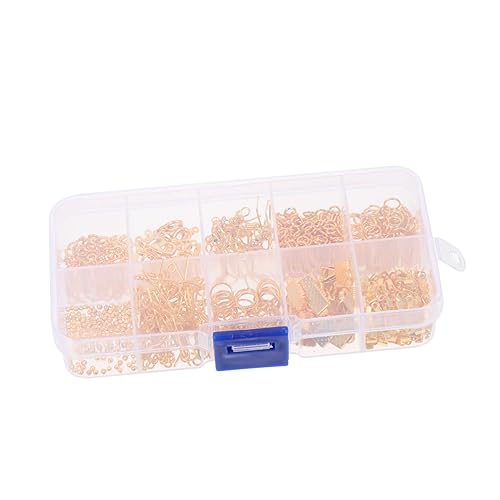 MUELODSIC 1 Schachtel DIY Ohrringhaken Goldfarben Fächer Box Schmuckverschluss Ohrhaken Ohrschmuck Zubehör zum Selbermachen für Sichere Glatte Leichte Ohrringe MUELODSIC 1 Schachtel DIY Ohrringhaken Goldfarben Fächer Box Schmuckverschluss Ohrhaken Ohrschmuck Zubehör zum Selbermachen für Sichere Glatte Leichte Ohrringe von MUELODSIC