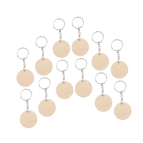MUELODSIC 1 Schachtel DIY Schlüsselanhänger Set aus Holzscheiben Runde Unvollendete Holzstücke mit Aufhängeloch für Dekoration und Kreative Gestaltung von Schlüsselanhängern von MUELODSIC