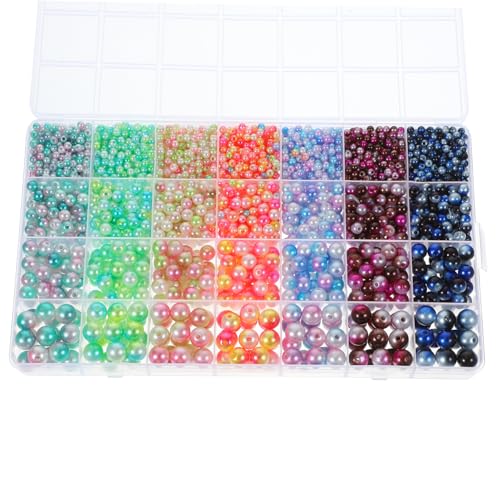 MUELODSIC 1 Schachtel Farben Kunststoffperlen für DIY Schmuckherstellung für Armbänder und Kreative Bastelprojekte MUELODSIC 1 Schachtel Farben Kunststoffperlen für DIY Schmuckherstellung für Armbänder und Kreative Bastelprojekte von MUELODSIC