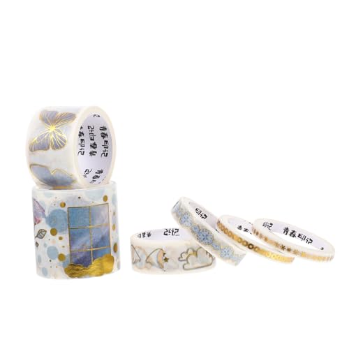 MUELODSIC 1 Schachtel Gilding Washi Tape Dekoratives Originelles Klebeband mit Goldener Folie Farbenfrohe DIY Scrapbooking Sticker Langlebig und Tragbar für Notizbücher und Bastelprojekte MUELODSIC 1 Schachtel Gilding Washi Tape Dekoratives Originelles Klebeband mit Goldener Folie Farbenfrohe DIY Scrapbooking Sticker Langlebig und Tragbar für Notizbücher und Bastelprojekte von MUELODSIC