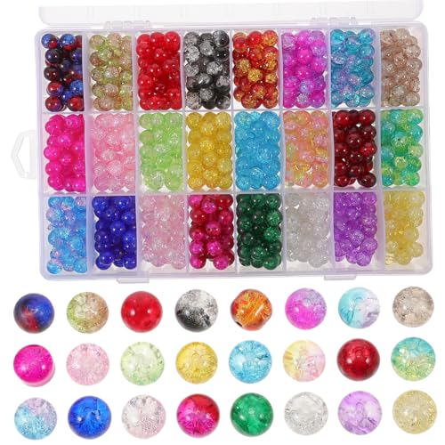 MUELODSIC 1 Schachtel Teiliges Glasperlen Fächern Langlebige DIY Schmuckperlen Bunte Abstandshalter für Armbänder Halsketten Ohrringe und Kreative Bastelprojekte von MUELODSIC