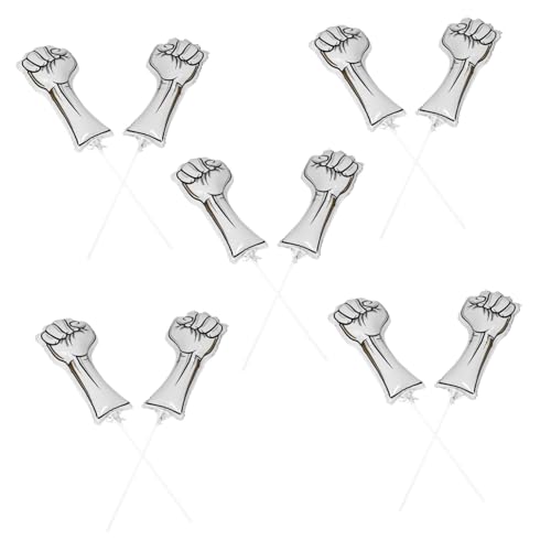 MUELODSIC 10 Stück Aufblasbare Aluminiumfolie Cheer Ballons Fäuste Sport Fans Jubelsticks Lärmmacher Leicht Tragbar für Sportveranstaltungen Schulwettkämpfe und Partys MUELODSIC 10 Stück Aufblasbare Aluminiumfolie Cheer Ballons Fäuste Sport Fans Jubelsticks Lärmmacher Leicht Tragbar für Sportveranstaltungen Schulwettkämpfe und Partys von MUELODSIC