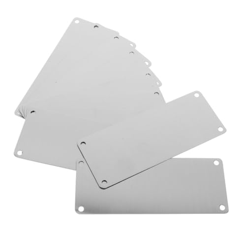 MUELODSIC 10 Stück Blanko Namensschilder mit Löchern Rostfrei für Türzubehör Gravierbare Metallplatten für Büro Heimwerker und Briefkasten MUELODSIC 10 Stück Blanko Namensschilder mit Löchern Rostfrei für Türzubehör Gravierbare Metallplatten für Büro Heimwerker und Briefkasten von MUELODSIC
