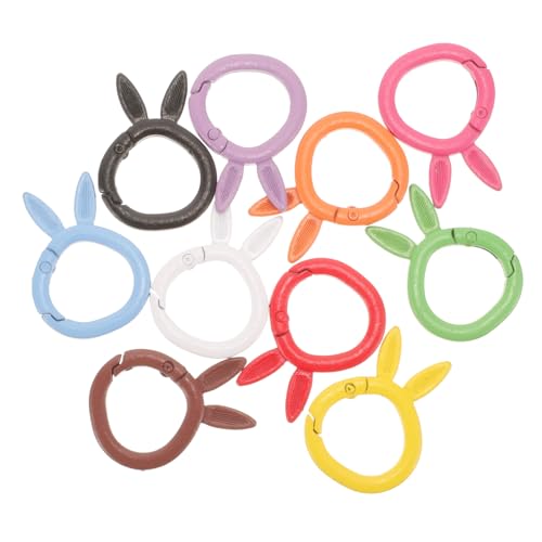 MUELODSIC 10 Stück Bunte Schlüsselringe Metall DIY Zubehör für Schlüsselanhänger Langlebige Spaltringe für Bastelprojekte und Schlüsselorganisation von MUELODSIC