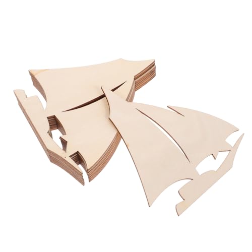MUELODSIC 10 Stück Leere Segel Holzspäne In Segelbootform Holzausschnitte Unlackierte Holzanhänger Unlackierte Holzausschnitte Meeresthema Party DIY Holzprojekte Unlackierte von MUELODSIC