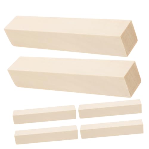 MUELODSIC 10 Stück Schnitzblock aus Lindenholz Basteldübel Holzdübel zum Basteln Holzstange geschnitztes Holztier Holzstab Holzblöcke Bastelstöcke aus Holz Dandiya-Sticks für Garba Beige von MUELODSIC