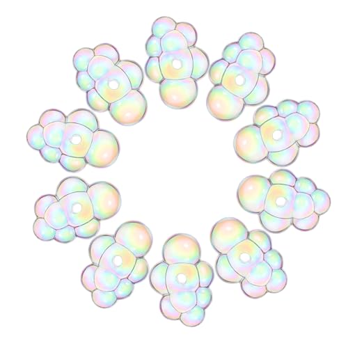 MUELODSIC 10 Stück Teiliges Acryl Cloud Spacer Beads Kleine Bastelperlen mit Schimmerndem Ab Langlebig und Präzise Gefertigt zum Auffädeln von Schmuck Wie Armbändern Halsketten Ohrringen und MUELODSIC 10 Stück Teiliges Acryl Cloud Spacer Beads Kleine Bastelperlen mit Schimmerndem Ab Langlebig und Präzise Gefertigt zum Auffädeln von Schmuck Wie Armbändern Halsketten Ohrringen und von MUELODSIC