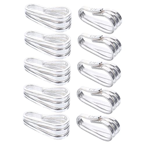 MUELODSIC 10 Stück Teiliges Anhängerschlaufen aus Silber Langlebige Schmuckverbindungs Bails für DIY Halsketten und Armbänder Geeignet für Anhänger MUELODSIC 10 Stück Teiliges Anhängerschlaufen aus Silber Langlebige Schmuckverbindungs Bails für DIY Halsketten und Armbänder Geeignet für Anhänger von MUELODSIC