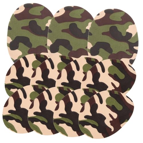 MUELODSIC 10 Stück Teiliges Camouflage Aufnäher zum Aufbügeln und Nähen Kleidung Flicken Patches für Camping Robuste Applikationen zum Reparieren und Verzieren von Jacken Hosen Rucksäcken von MUELODSIC