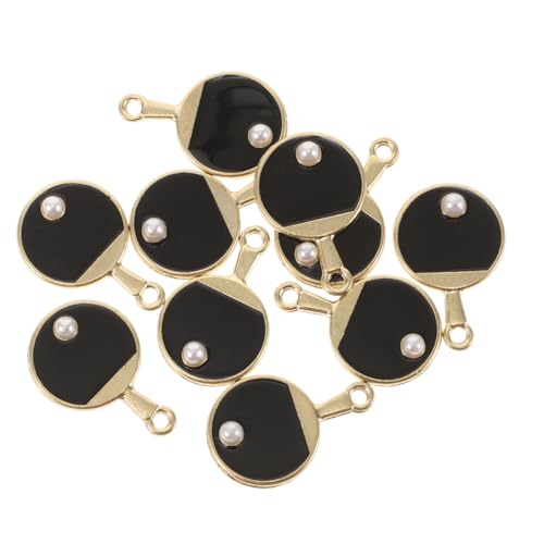 MUELODSIC 10 Stück Teiliges DIY Schmuckset Perlenanhänger Schwarz Kreative Schlüsselanhänger und Halskettenanhänger Langlebiges Material für Individuelle Ketten Schlüsselbunde und MUELODSIC 10 Stück Teiliges DIY Schmuckset Perlenanhänger Schwarz Kreative Schlüsselanhänger und Halskettenanhänger Langlebiges Material für Individuelle Ketten Schlüsselbunde und von MUELODSIC