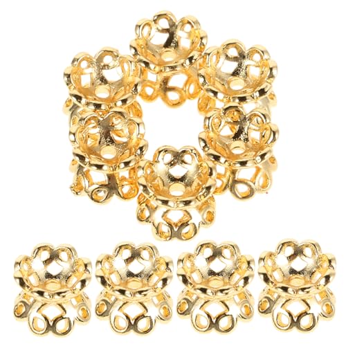 MUELODSIC 10 Stück Teiliges Doppelseitige Perlenkappen aus Filigrane Spacer Perlenkappen für Schmuckherstellung Geeignet für DIY Armbänder und Halsketten Hochwertige Schmuckzubehör für MUELODSIC 10 Stück Teiliges Doppelseitige Perlenkappen aus Filigrane Spacer Perlenkappen für Schmuckherstellung Geeignet für DIY Armbänder und Halsketten Hochwertige Schmuckzubehör für von MUELODSIC