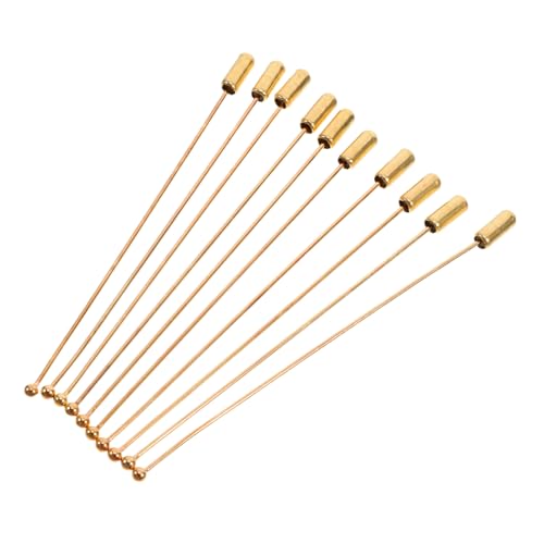 MUELODSIC 10 Stück Teiliges Edelstahl Broschennadeln mit Rundkopf Vielseitige Sicherheitsnadeln für Schmuckherstellung DIY Corsage Pins Elegante Anstecknadeln für Partys und Hochzeiten von MUELODSIC