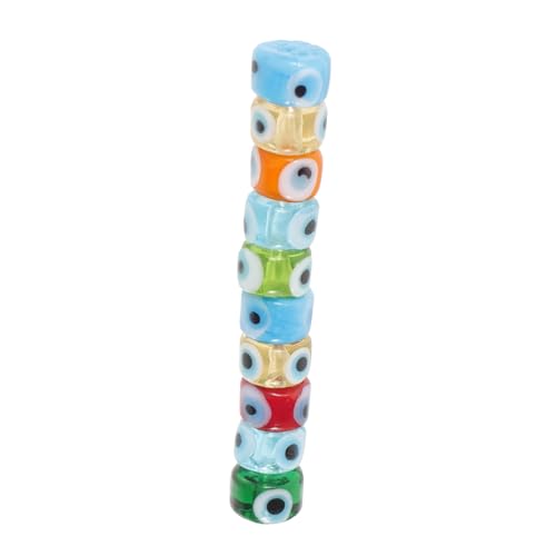 MUELODSIC 10 Stück Teiliges Evil Eye Glasperlen Bunte Flache Runde Schmuckperlen für DIY Armbänder Halsketten Basteln Handwerkszubehör für Besondere Augenfarbe Accessoires MUELODSIC 10 Stück Teiliges Evil Eye Glasperlen Bunte Flache Runde Schmuckperlen für DIY Armbänder Halsketten Basteln Handwerkszubehör für Besondere Augenfarbe Accessoires von MUELODSIC