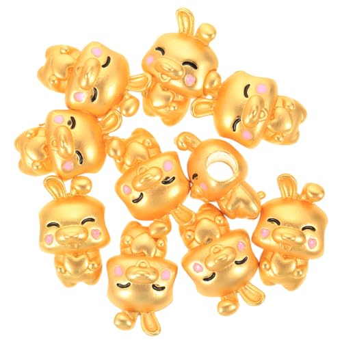 MUELODSIC 10 Stück Teiliges Hasen Spacer Perlen aus Legierung Langlebige DIY Schmuckperlen für Armbänder und Haarbänder Kreative Hasenform Charms für Bastelprojekte und Schmuckherstellung MUELODSIC 10 Stück Teiliges Hasen Spacer Perlen aus Legierung Langlebige DIY Schmuckperlen für Armbänder und Haarbänder Kreative Hasenform Charms für Bastelprojekte und Schmuckherstellung von MUELODSIC