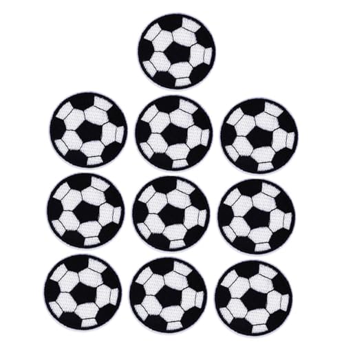 MUELODSIC 10 Stück Teiliges Kompakte Fußball Stoffaufnäher Verschleißfeste Kleidungspatches Dekorative Bügel und Nähapplikationen für Jacken Hüte Taschen DIY Reparatur und Verschönerung MUELODSIC 10 Stück Teiliges Kompakte Fußball Stoffaufnäher Verschleißfeste Kleidungspatches Dekorative Bügel und Nähapplikationen für Jacken Hüte Taschen DIY Reparatur und Verschönerung von MUELODSIC