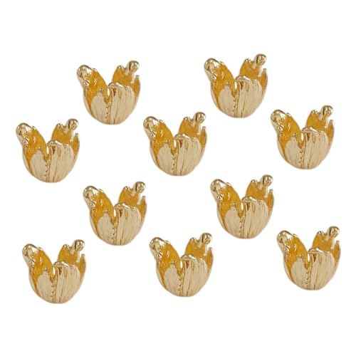 MUELODSIC 10 Stück Teiliges Perlenkappen Blumen Anhänger für Schmuckherstellung Langlebige Legierung Bead End Caps für Halsketten Armbänder Ohrringe Diy Basteln MUELODSIC 10 Stück Teiliges Perlenkappen Blumen Anhänger für Schmuckherstellung Langlebige Legierung Bead End Caps für Halsketten Armbänder Ohrringe Diy Basteln von MUELODSIC