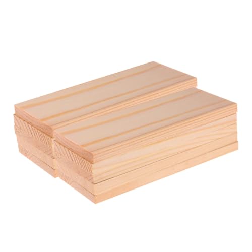 MUELODSIC 10 Stück Teiliges Rechteckige Kiefernholzplatten zum Basteln Stabile Unbehandelte Holzleisten für DIY Projekte Modellbau Schulprojekte Kunst und Heimdekoration MUELODSIC 10 Stück Teiliges Rechteckige Kiefernholzplatten zum Basteln Stabile Unbehandelte Holzleisten für DIY Projekte Modellbau Schulprojekte Kunst und Heimdekoration von MUELODSIC