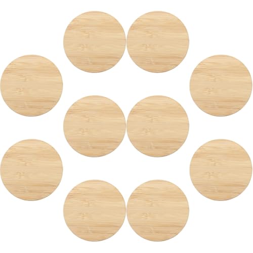 MUELODSIC 10 Stück Teiliges Runde Bambus scheiben Roh Langlebig DIY Bastelmaterial Malspielzeug Doppelseitig Blank für Kreative Handwerksprojekte und Dekoration MUELODSIC 10 Stück Teiliges Runde Bambus scheiben Roh Langlebig DIY Bastelmaterial Malspielzeug Doppelseitig Blank für Kreative Handwerksprojekte und Dekoration von MUELODSIC