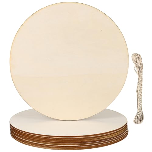 MUELODSIC 10 Stück Teiliges Runde Holzscheiben aus Naturholz mit Starken Seilen Blanke Holzscheiben zum Basteln Bemalen Dekorieren für DIY Handwerk Hochzeit Party Wanddeko MUELODSIC 10 Stück Teiliges Runde Holzscheiben aus Naturholz mit Starken Seilen Blanke Holzscheiben zum Basteln Bemalen Dekorieren für DIY Handwerk Hochzeit Party Wanddeko von MUELODSIC