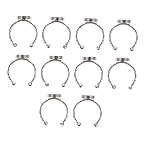 MUELODSIC 10 Stück Teiliges Set DIY Ringbasis Einstellbare Rohlinge für Schmuckherstellung Langlebig und Farbecht für Kreative Bastelprojekte Kompatibel mit Verschiedenen Dekorationen von MUELODSIC