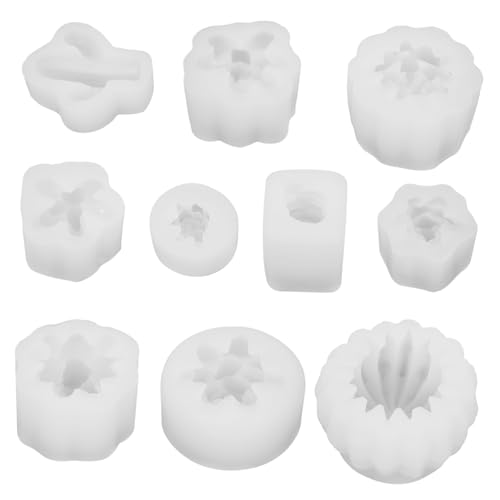 MUELODSIC 10 Stück Teiliges Silikon kerzenform Sukkulenten motiv Langlebig Wiederverwendbar Bpa frei für DIY Duftkerzen Fondant Handwerk Einfach zu Reinigen und Sicher für Anfänger von MUELODSIC