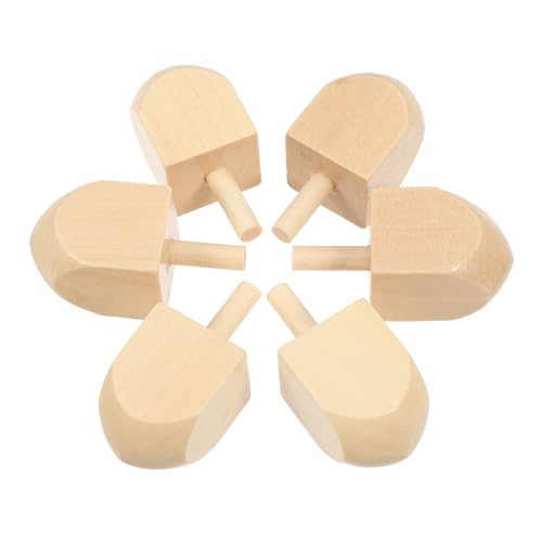 MUELODSIC 10 Stück Teiliges Unbemalter Holz Dreidel Natürliche Holzrohlinge für DIY Bastelprojekte Chanukka Party Zubehör Traditionelle Spinning Tops Höhe mit Griff für Familienfeiern und MUELODSIC 10 Stück Teiliges Unbemalter Holz Dreidel Natürliche Holzrohlinge für DIY Bastelprojekte Chanukka Party Zubehör Traditionelle Spinning Tops Höhe mit Griff für Familienfeiern und von MUELODSIC