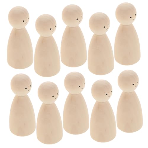 MUELODSIC 10 Stück Teiliges Unvollendete Holzpuppen Mädchen mit Augen Mund Motiv Naturbelassenes Holz DIY Malspaß für Leichte Glatte Oberfläche Kreative Bastelfiguren zur Individuellen MUELODSIC 10 Stück Teiliges Unvollendete Holzpuppen Mädchen mit Augen Mund Motiv Naturbelassenes Holz DIY Malspaß für Leichte Glatte Oberfläche Kreative Bastelfiguren zur Individuellen von MUELODSIC