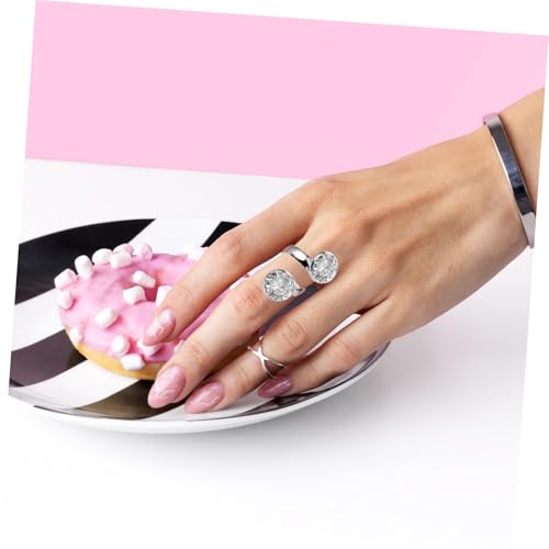MUELODSIC 10 Stück Teiliges Verstellbares Ringrohling Kupfer DIY Schmuckzubehör mit Flacher Ringschiene für Personalisierte Schmuckherstellung und Kreative Bastelprojekte von MUELODSIC