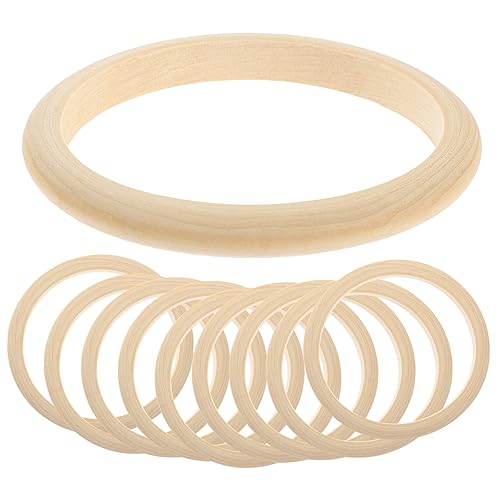 MUELODSIC 10 Stück Unlackierte Holzarmbänder für DIY Projekte Runde Holzringe Natürliches Material Breit Innendurchmesser zum Basteln und Gestalten MUELODSIC 10 Stück Unlackierte Holzarmbänder für DIY Projekte Runde Holzringe Natürliches Material Breit Innendurchmesser zum Basteln und Gestalten von MUELODSIC