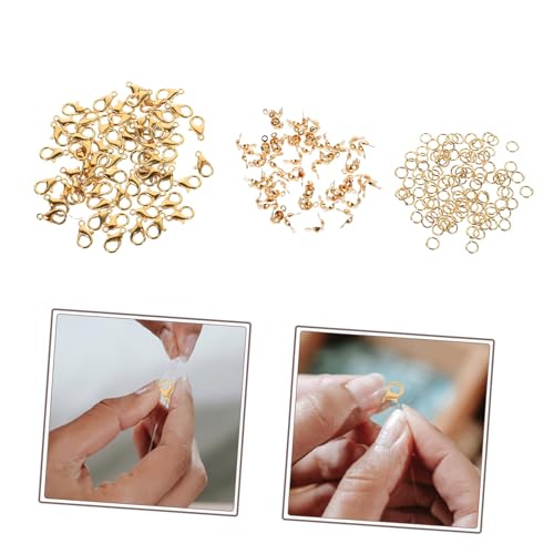 MUELODSIC 100 Sätze Teiliges Goldfarbene Karabinerverschlüsse und Offene Sprungringe für DIY Halsketten Armbänder und Anhänger Schmuckzubehör Langlebig Leicht Vielseitig MUELODSIC 100 Sätze Teiliges Goldfarbene Karabinerverschlüsse und Offene Sprungringe für DIY Halsketten Armbänder und Anhänger Schmuckzubehör Langlebig Leicht Vielseitig von MUELODSIC