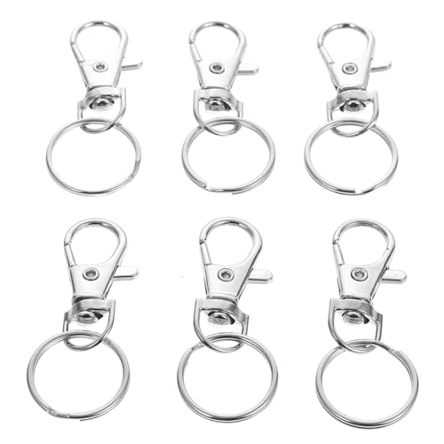 MUELODSIC 100 Sätze Teiliges Legierungs Schlüsselanhänger Set mit Robusten Rostfreien Karabinerhaken und Doppelschlüsseln Langlebige Metallclips für Schlüsselringe DIY Bastelprojekte MUELODSIC 100 Sätze Teiliges Legierungs Schlüsselanhänger Set mit Robusten Rostfreien Karabinerhaken und Doppelschlüsseln Langlebige Metallclips für Schlüsselringe DIY Bastelprojekte von MUELODSIC