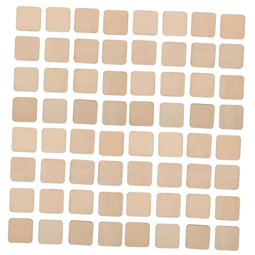 MUELODSIC 100 Stück Blanko Holzplättchen Quadratisch aus Pappelholz Praktische Bastel holzstücke für DIY Malerei Kinderfreundliche Holzscheiben zum Bemalen und Dekorieren Vielseitig für von MUELODSIC