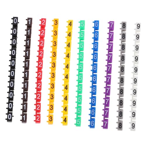 MUELODSIC 100 Stück Bunte Clip Kabelmarker Nummerierung Kunststoff Markierungsrohre für Kabeldurchmesser Kabelkennzeichnung Kabelidentifikation MUELODSIC 100 Stück Bunte Clip Kabelmarker Nummerierung Kunststoff Markierungsrohre für Kabeldurchmesser Kabelkennzeichnung Kabelidentifikation von MUELODSIC
