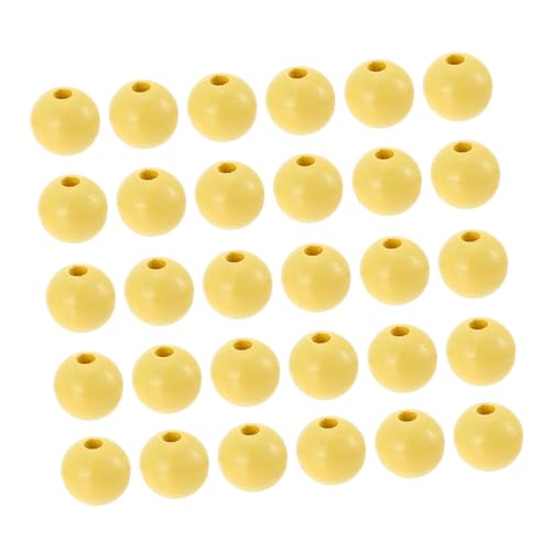MUELODSIC 100 Stück Bunte Holzperlen DIY Spacer Beads für Armbänder und Bastelprojekte Langlebig und Vielseitig Einsetzbar für Familienaktivitäten und Dekorationen von MUELODSIC