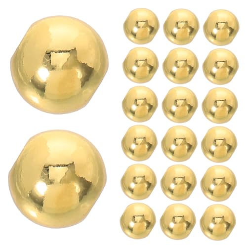 MUELODSIC 100 Stück Goldene Spacer Perlen Kupfer Überzogen Glatte Runde Lose Kugel Perlen für DIY Schmuckherstellung Armbänder Halsketten Ohrringe Handgefertigte Glücksbringer von MUELODSIC