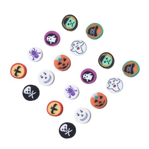 MUELODSIC 100 Stück Halloween Polymer Clay Perlen Mix Charms Bastelperlen für DIY Schmuckherstellung Armbänder Halsketten Zubehör MUELODSIC 100 Stück Halloween Polymer Clay Perlen Mix Charms Bastelperlen für DIY Schmuckherstellung Armbänder Halsketten Zubehör von MUELODSIC