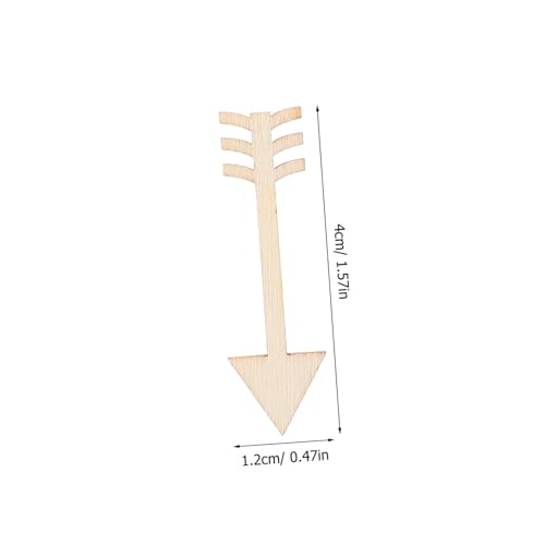 MUELODSIC 100 Stück Holzpfeil Anhänger DIY Bastelset Holzscheiben Pfeilform Naturholz für Kinderhandwerk Malen Dekoration Kreative Bastelsachen von MUELODSIC
