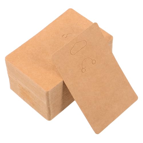 MUELODSIC 100 Stück Keychain Display Cards Braunem Kraftpapier Robuste Schmuckverpackungskarten für Schlüsselanhänger Vielseitig Einsetzbar für Einzelhandel Ausstellungen von MUELODSIC