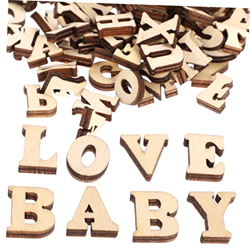 MUELODSIC 100 Stück Log-briefschnalle Alphabet Kleinbuchstaben Zum Basteln Hauptstadt Brief Wanddekoration Buchstaben Dekoration Kinderhandwerk Natürlich Scrapbooking Initial Hölzern Beige von MUELODSIC